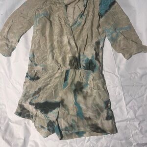 Armani Exchange Cream and Blue Romper